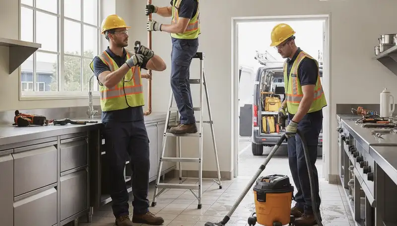 Emergency plumber repairing a burst pipe in Philadelphia, PA for fast residential service