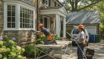Philadelphia, PA plumbing repair technician fixing a residential leak on site