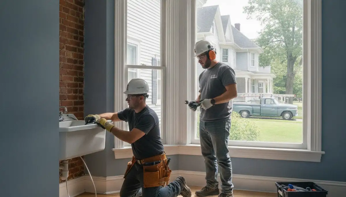 Philadelphia, PA plumbing repair technician fixing a residential pipe leak