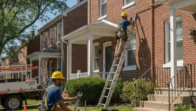 Philadelphia, PA plumber repairing a residential pipe leak for plumbing service call