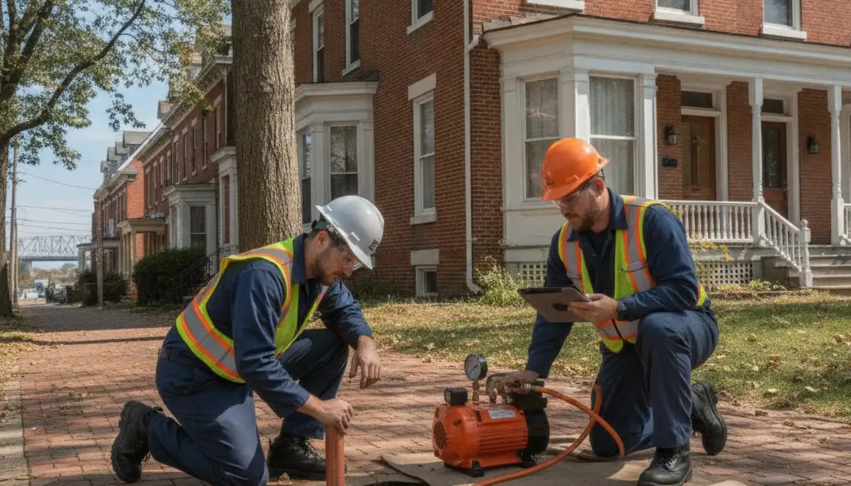Philadelphia, PA plumber repairing a pipe for a residential plumbing service call