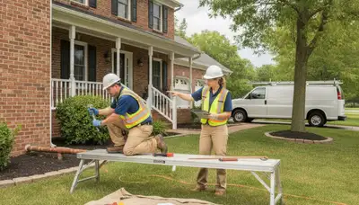 Philadelphia, PA plumber repairing pipes for residential plumbing service