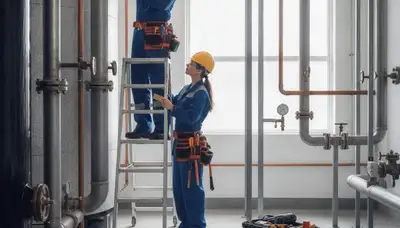 Philadelphia plumber repairing pipes in a home for plumbing repair service in Philadelphia, PA