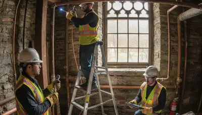 Philadelphia, PA plumbing repair technician fixing a residential pipe leak