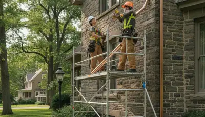 Philadelphia, PA plumber repairing a pipe for residential plumbing service