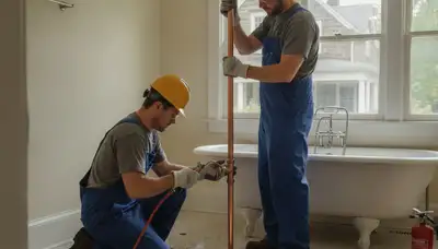 Philadelphia, PA plumber repairing a residential pipe for plumbing repair service
