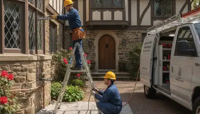 Philadelphia, PA plumber repairing a leaking pipe for residential plumbing service