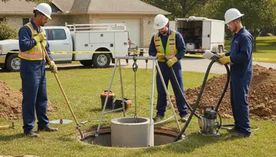 Philadelphia, PA plumber repairing septic system for home sewer service