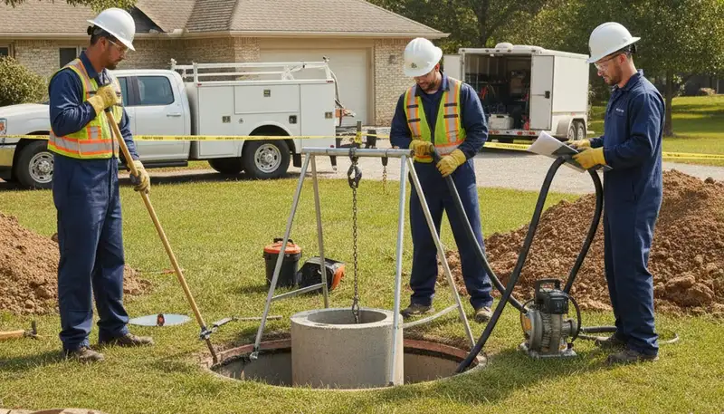 Philadelphia, PA plumber repairing septic system for home sewer service