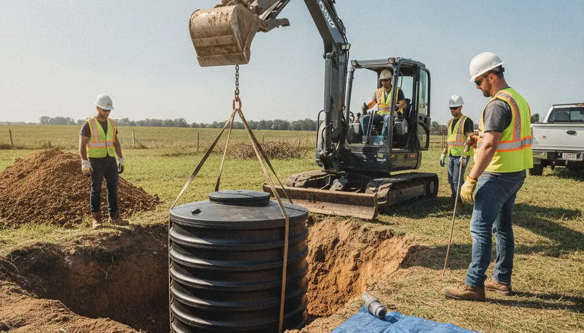 Septic tank installation in Philadelphia, PA by On Call Plumbers for local homes and repair needs