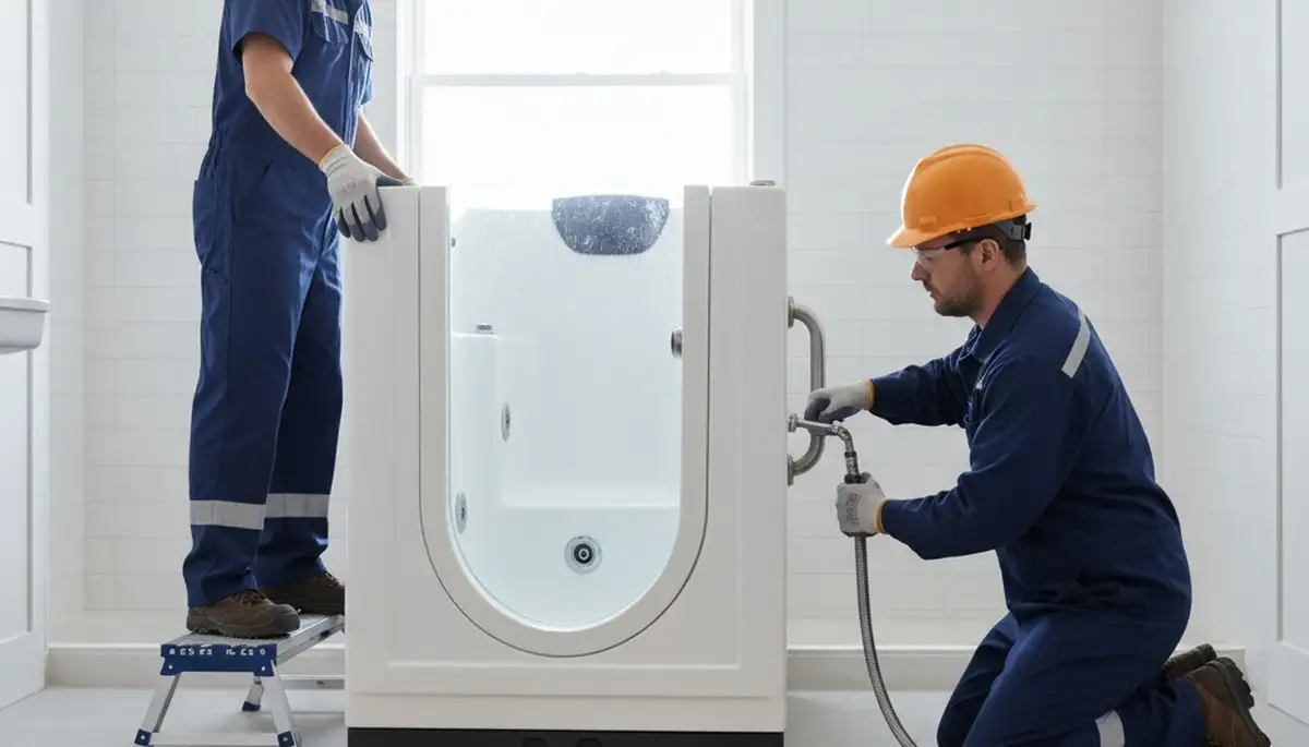 Walk-in tub installation for Philadelphia, PA home by professional plumber
